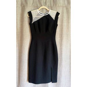 BLACK HALO BLACK & WHITE SHEATH DRESS